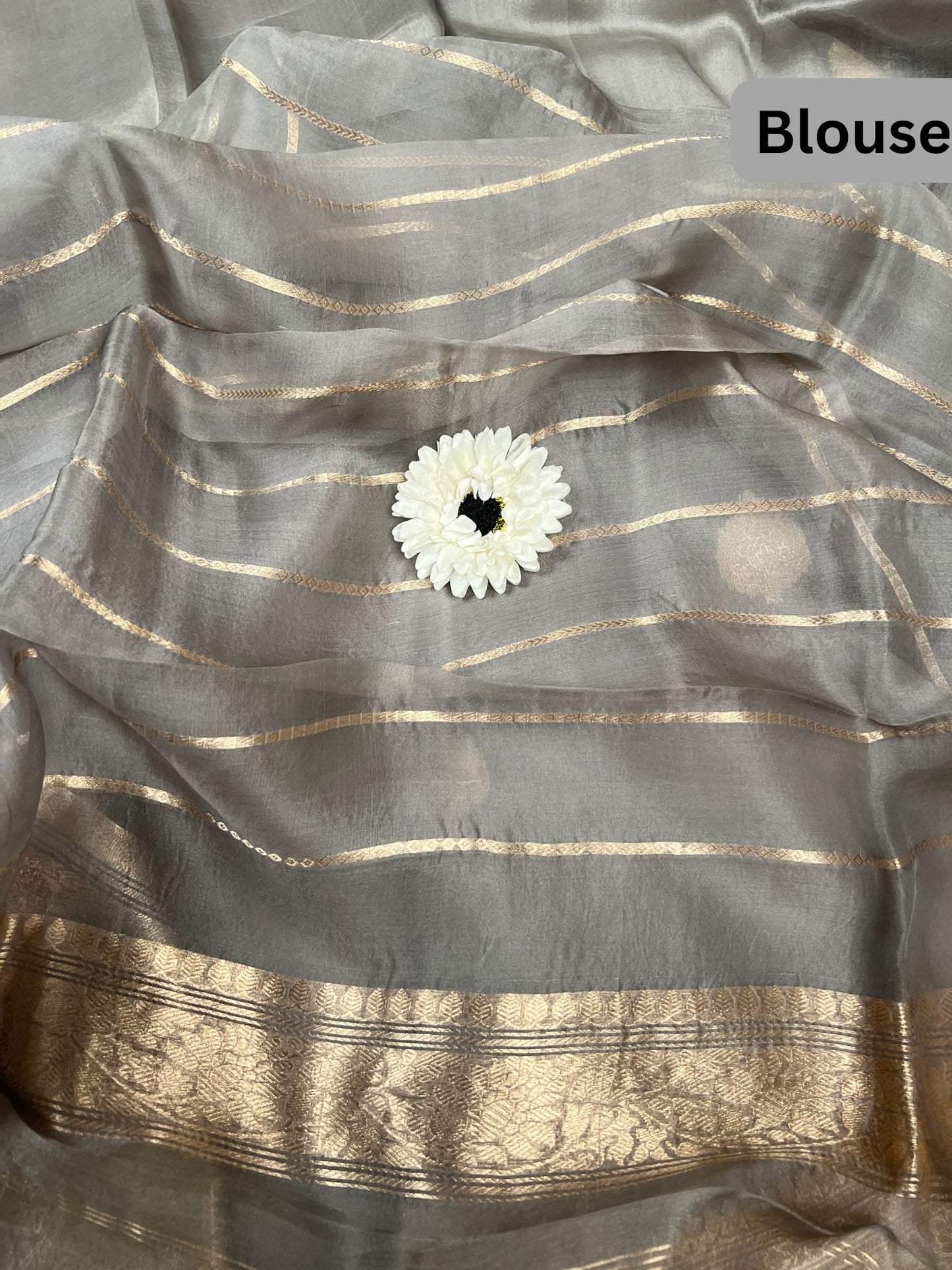  Grey Kora Silk Blouse
