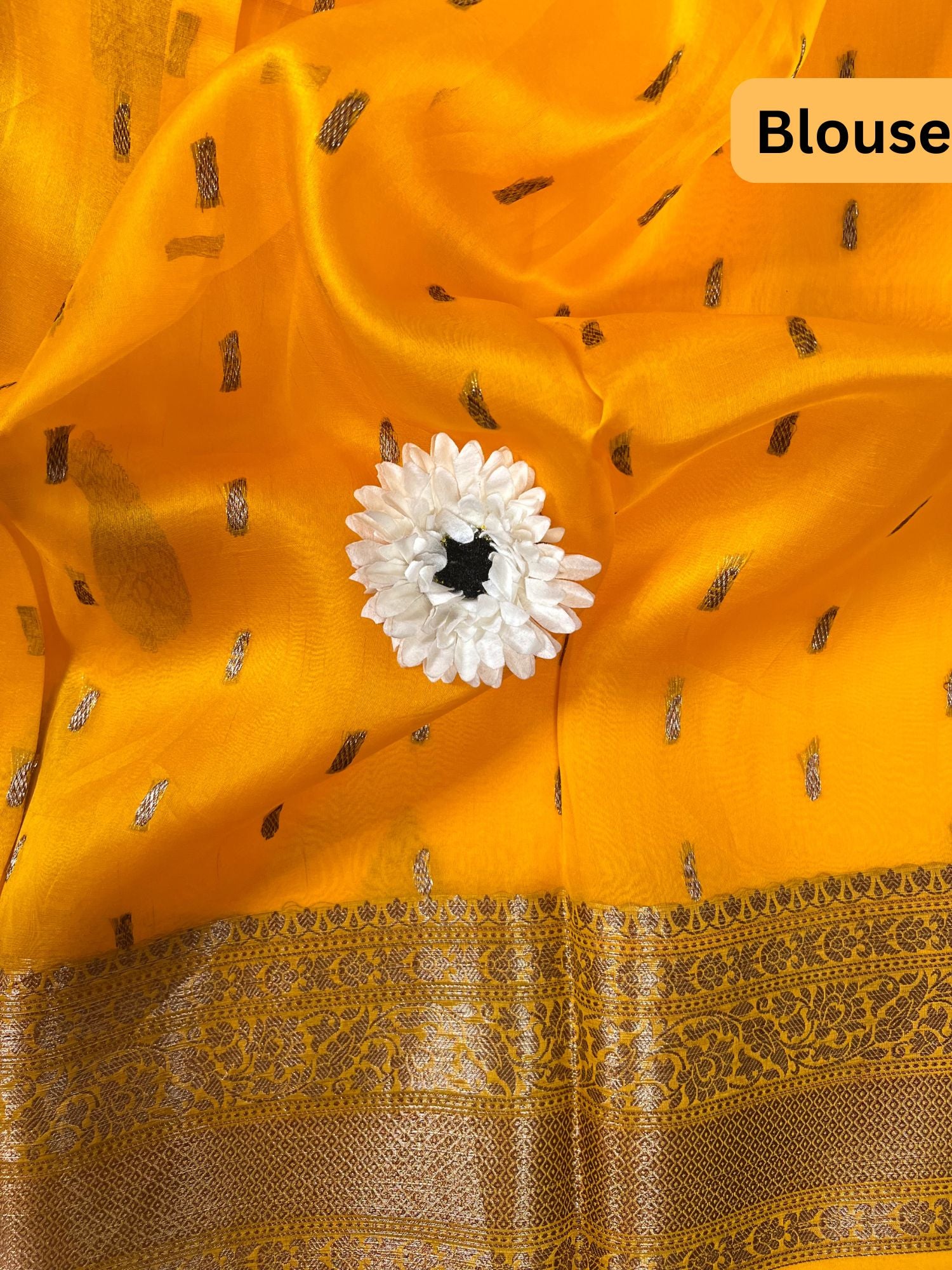 Mustard Yellow Kora Silk Blouse