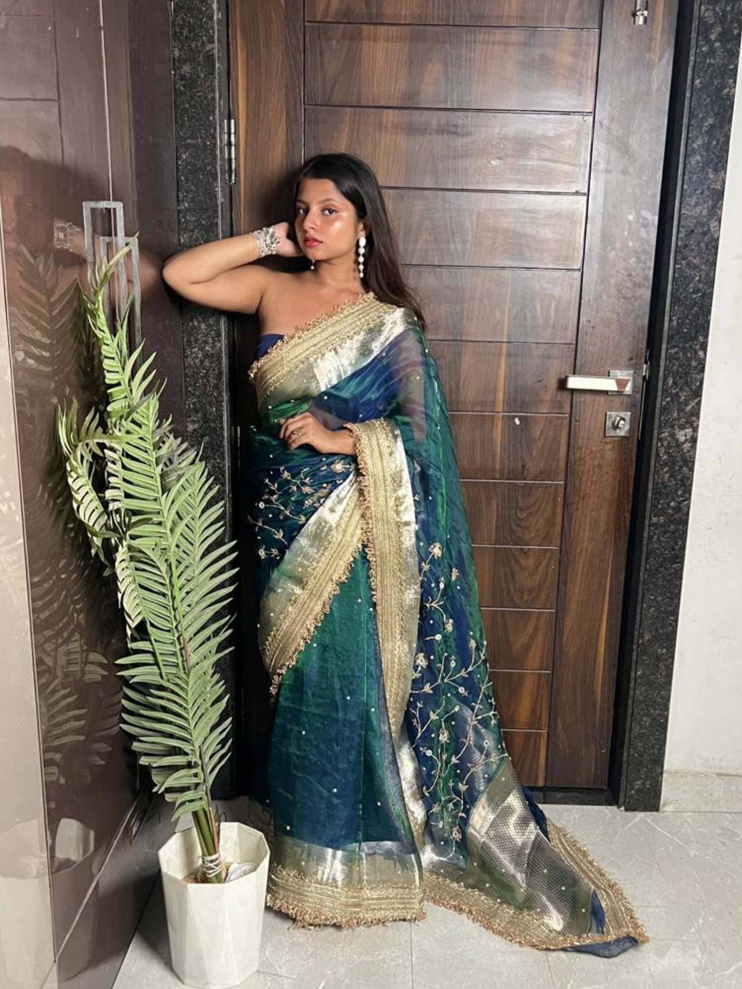 Peacock Blue Gulmohar