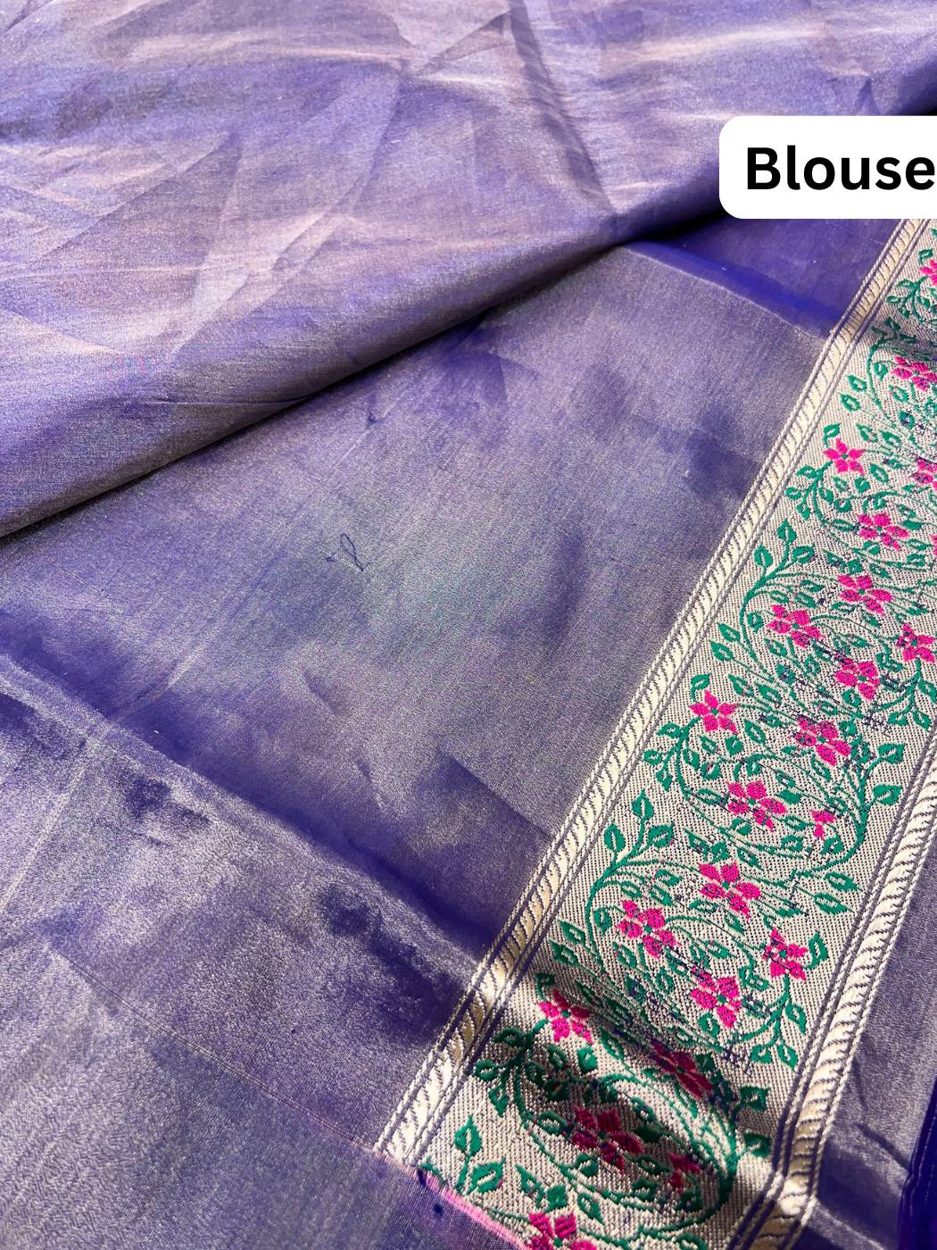 Purple brocade blouse