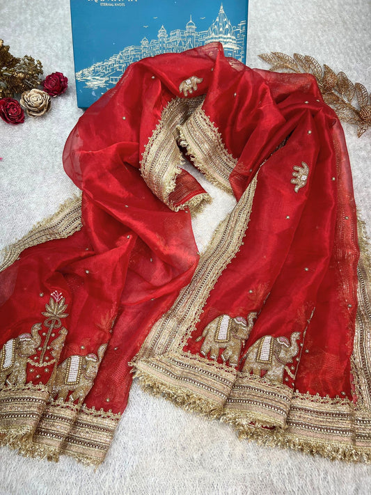 Royal Red Gajraj Dupatta