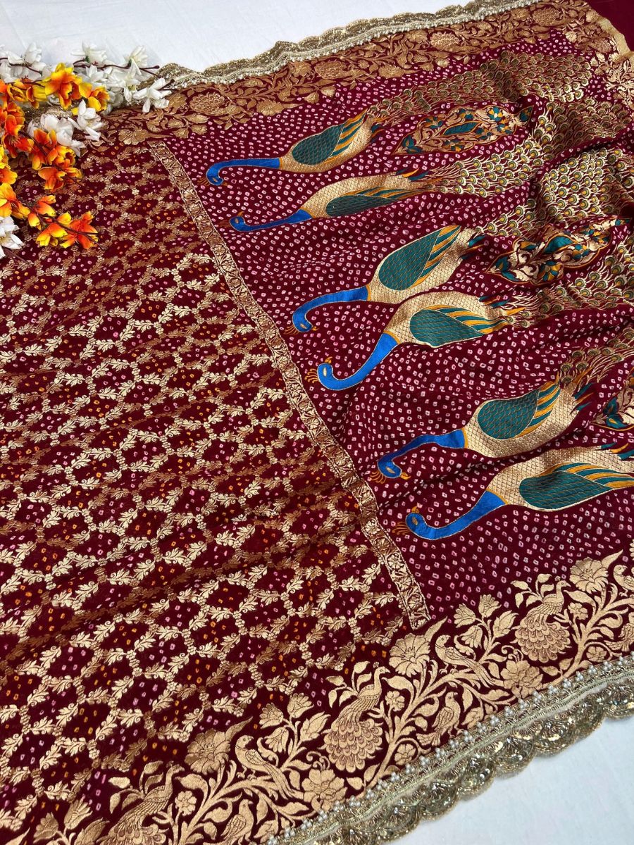 Maroon Bandhej