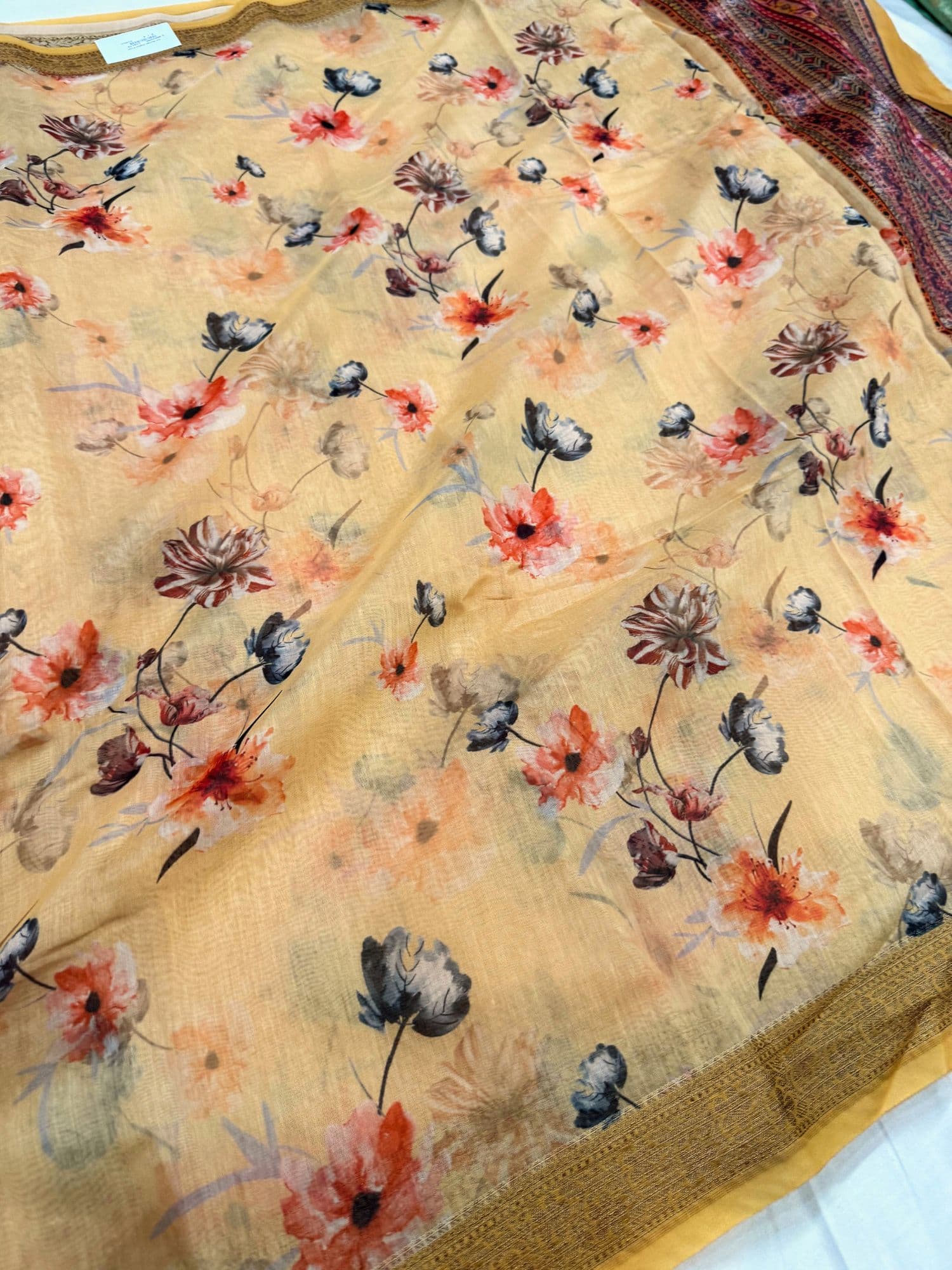 Art munga digital print with high-quality fabric finish, detailed patterns, and long-lasting colors, perfect for everyday and festive wear - mantavya banaras 