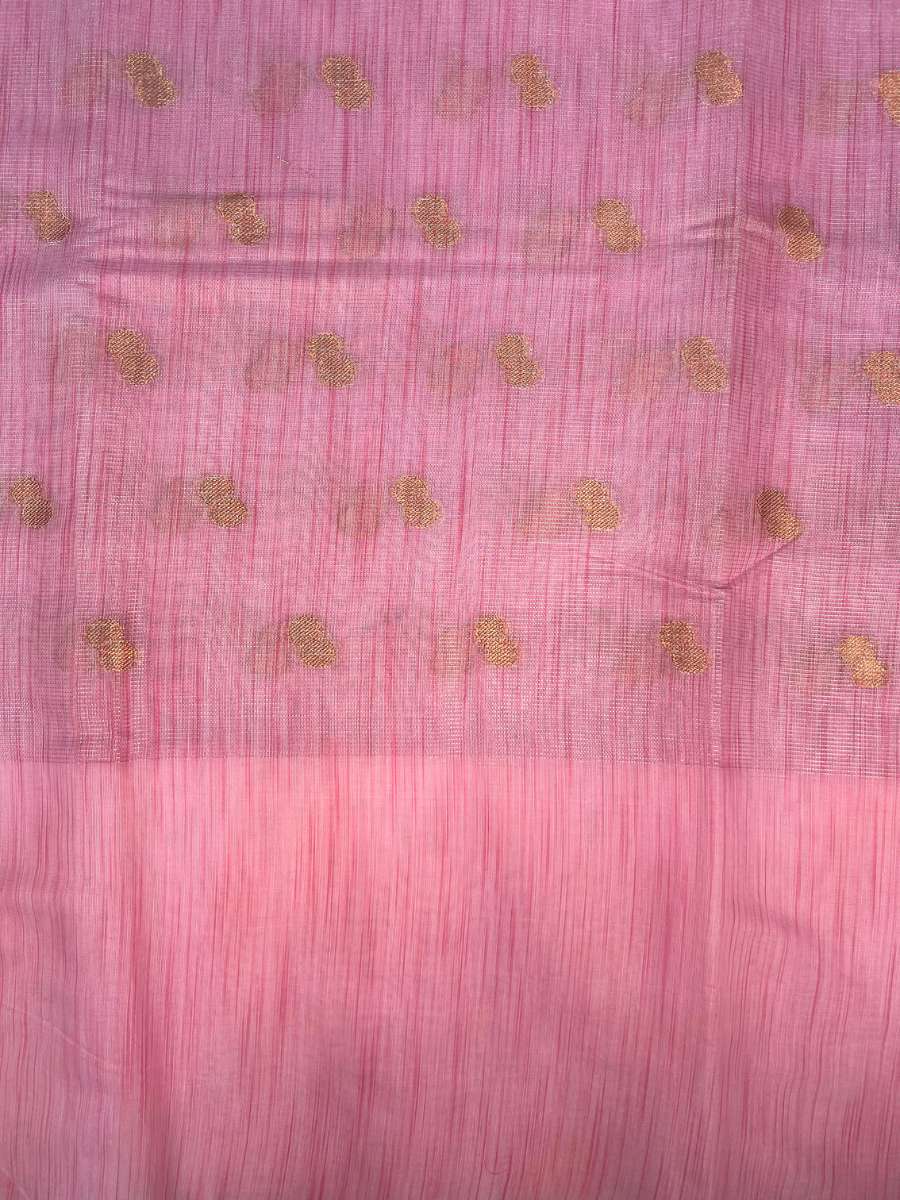 Pink Banarasi Silk Saree - Mantavya Banaras