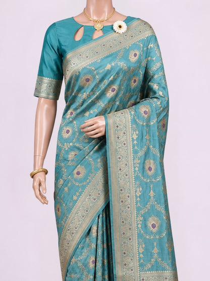 Aqua Green Katan Silk