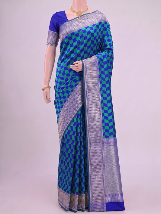 Royal Blue Katan Silk Dummy View 01