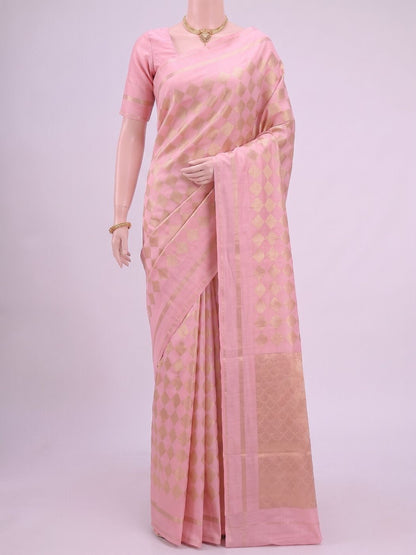 Peach Katan Silk Saree Saree Dummy View 01