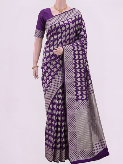 Dark Purple Katan Silk Saree Dummy View 01