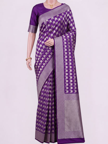 Purple Katan Silk Saree Dummy View 01