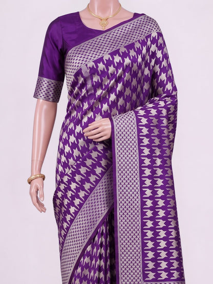 Purple Katan Silk Saree Dummy View 02