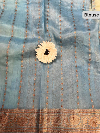 Blue Kora Silk Blouse