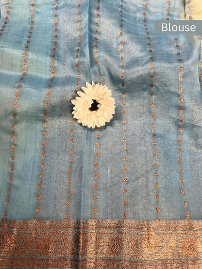 Blue Kora Silk Blouse