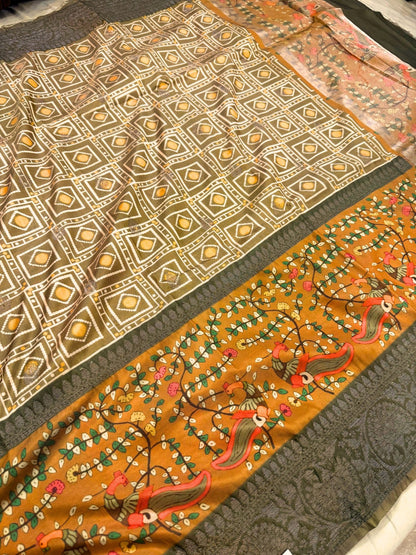 Digital Print Saree with vibrant patterns – mantavya banaras