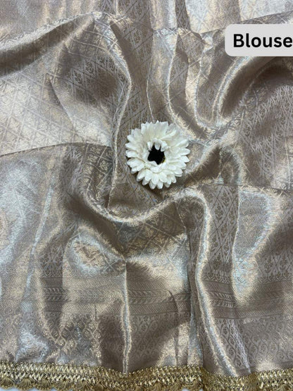 Silver Grey Brocade