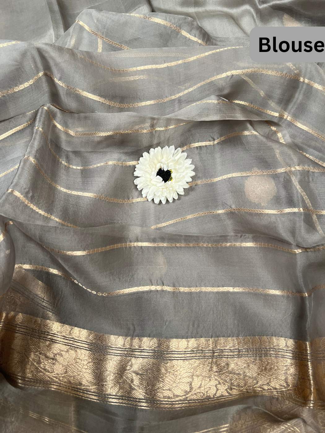 Grey Kora Silk Blouse