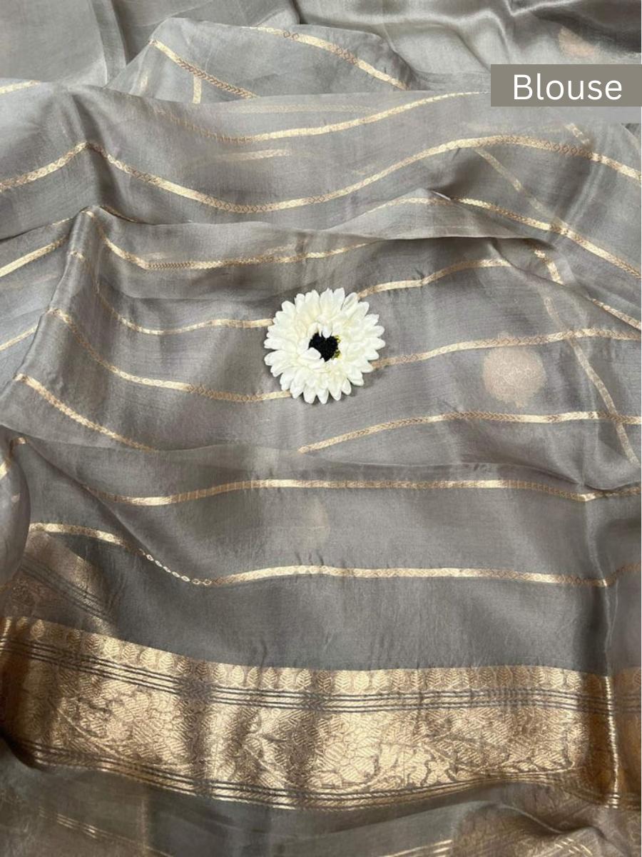 Grey Kora Silk Blouse