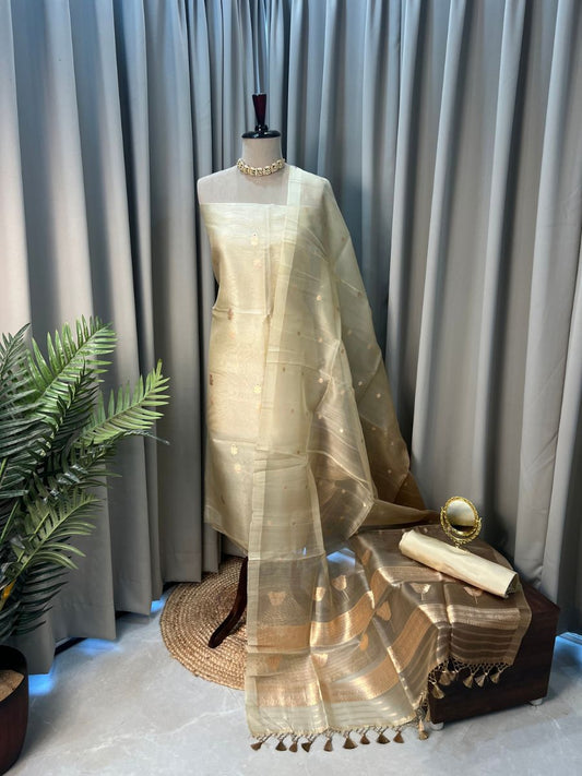 Ivory Kora Silk Suit Set