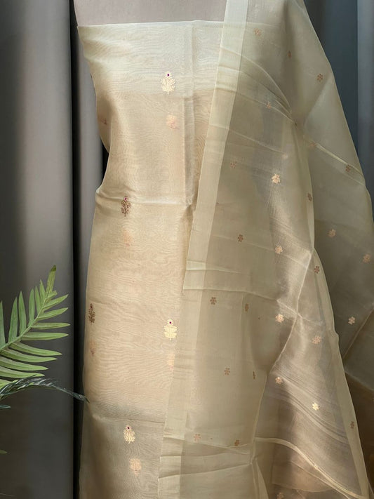 Ivory Kora Silk Suit Set