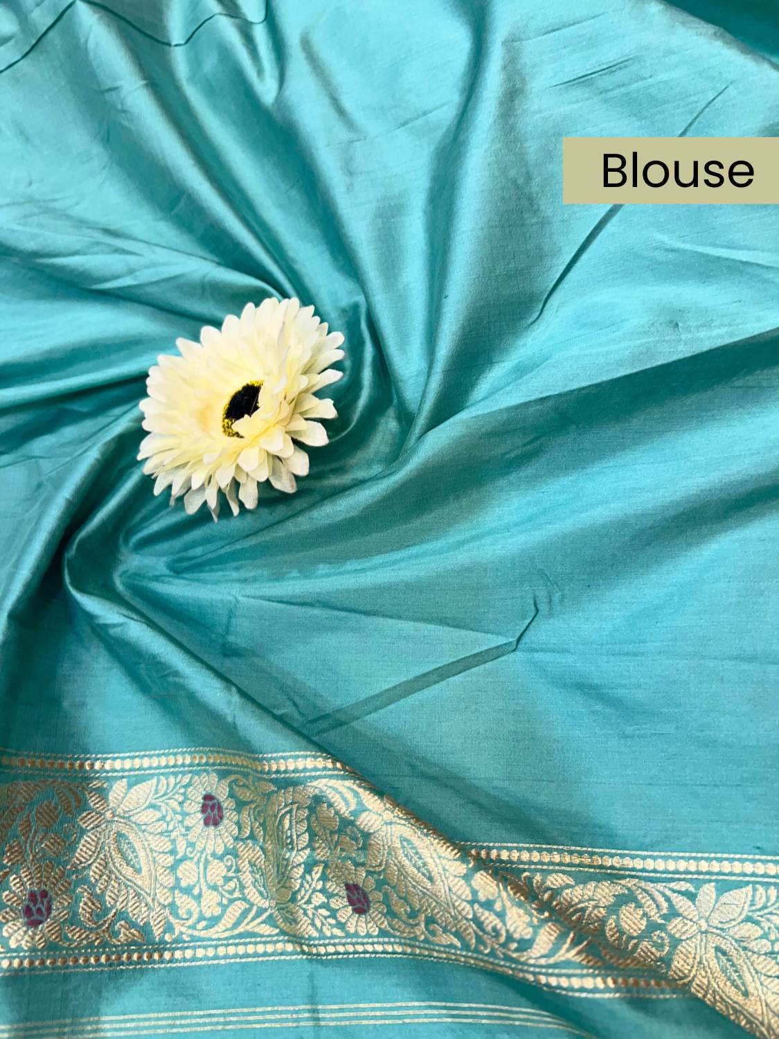 Aqua Green Katan Silk blouse
