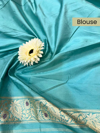 Aqua Green Katan Silk blouse
