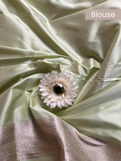 Pista Green Katan Silk blouse