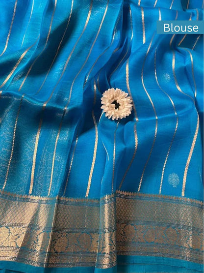 Royal Blue Kora Silk Blouse