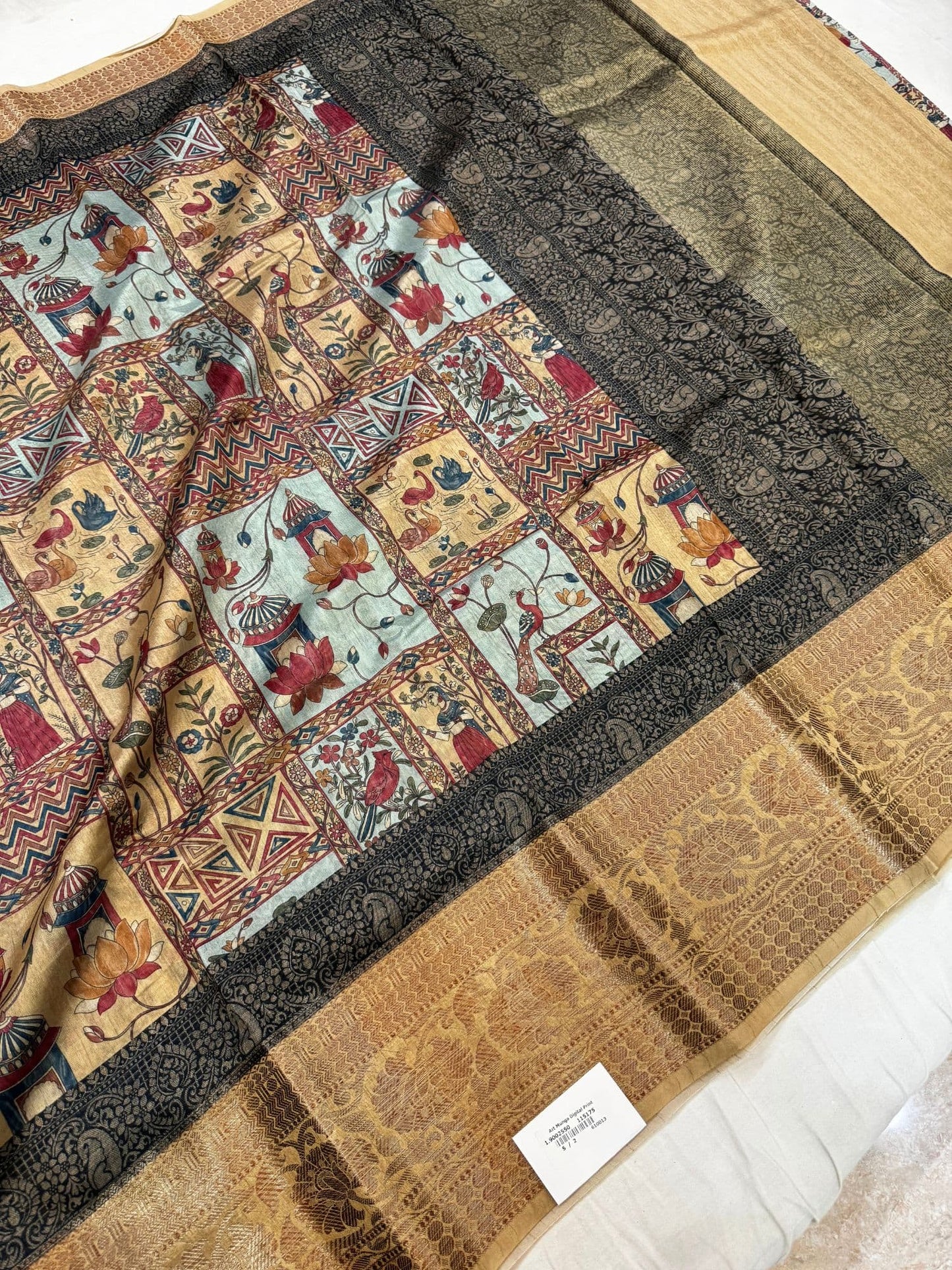 Silk saree with premium glossy texture and elegant drape – Mantavya Banaras.