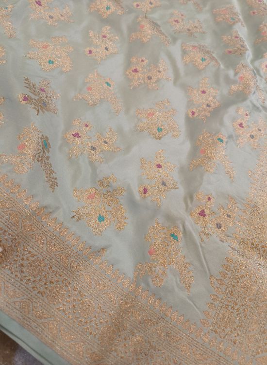 Sage Green Katan Silk Saree