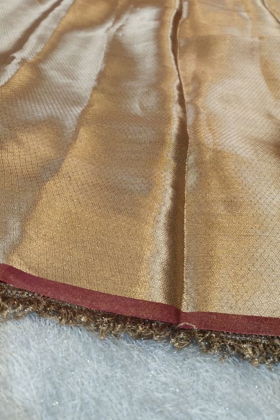 Peach Tissue Silk Saree