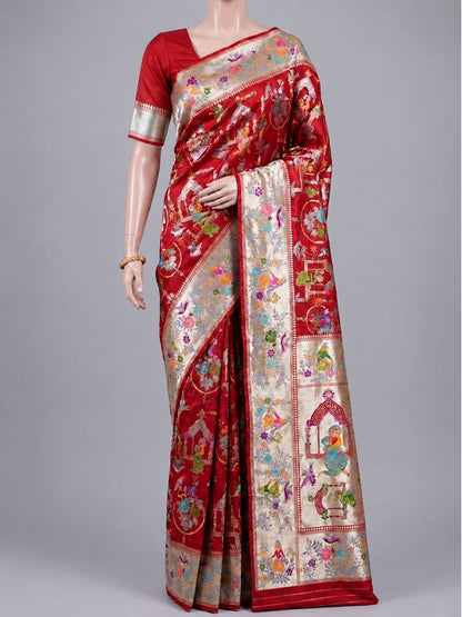 Red Mashru Silk