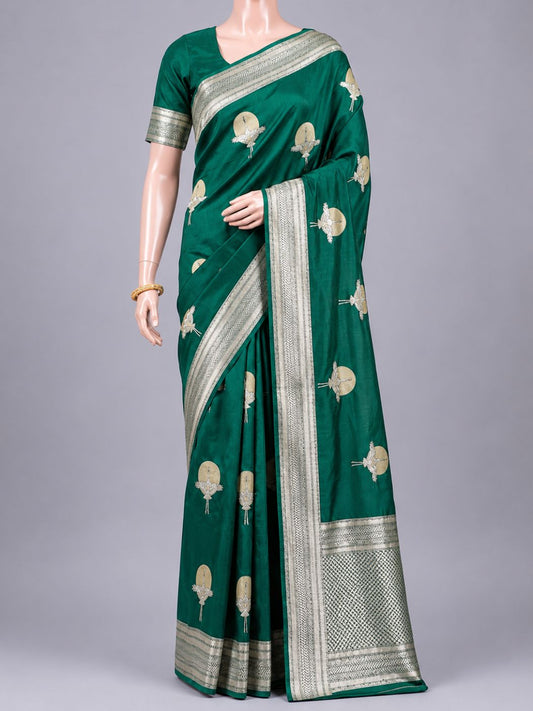 Green Mashru Silk