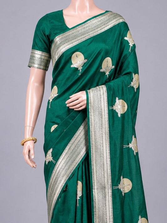 Green Mashru Silk
