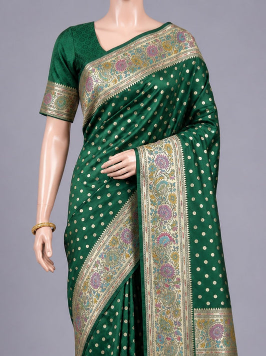 Green Mashru Silk