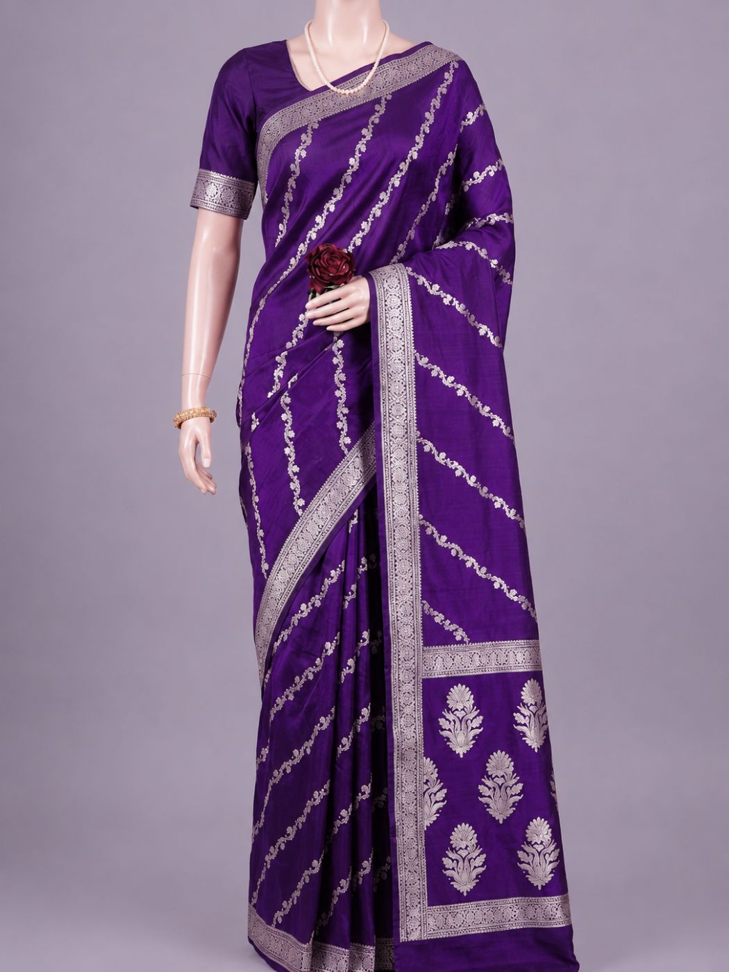Dark Purple Katan Silk