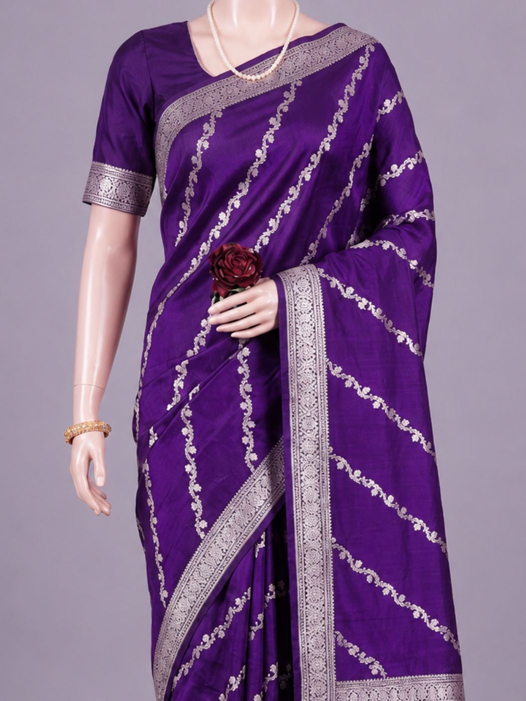 Dark Purple Katan Silk