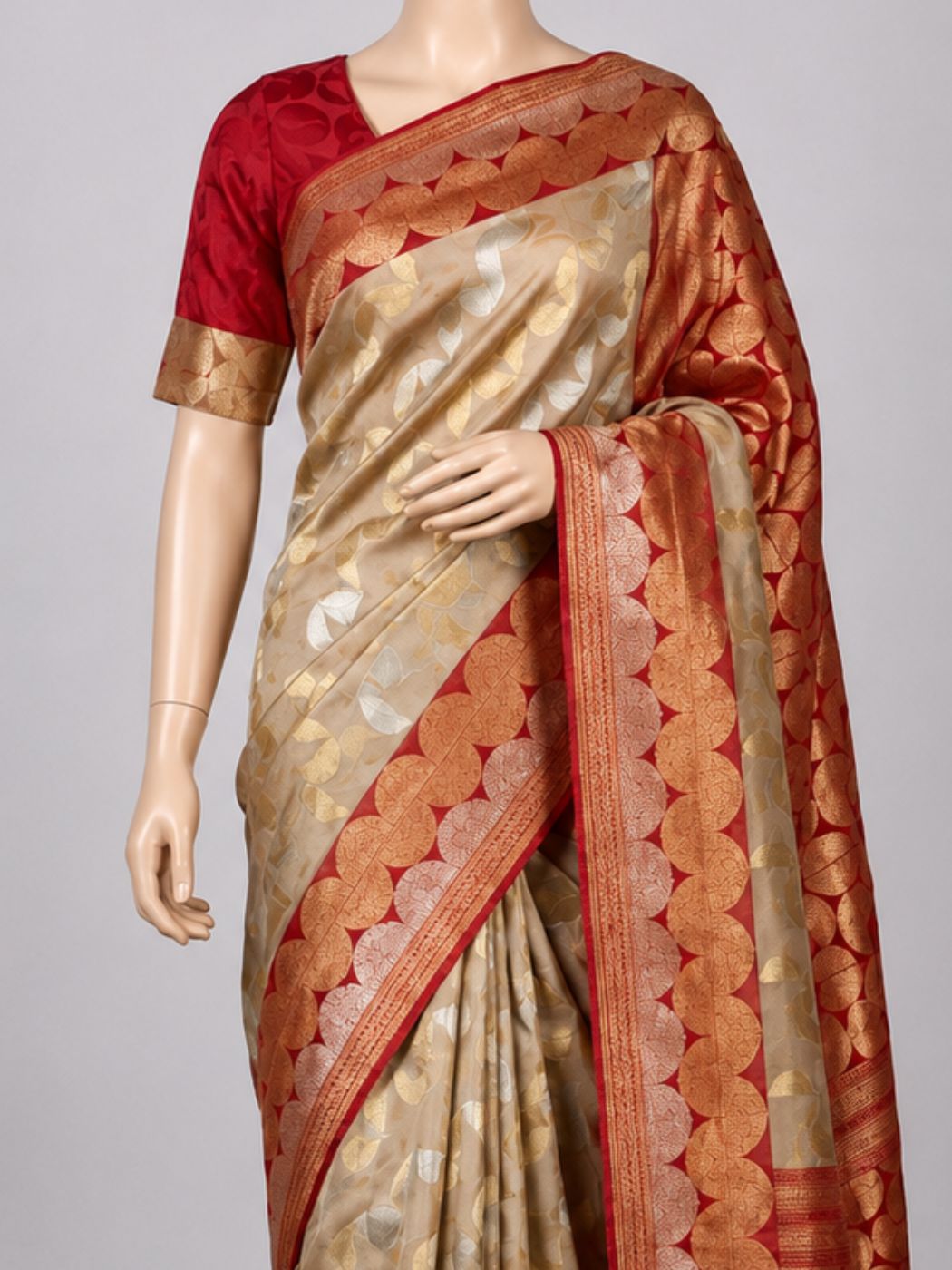 Ivory Mashru Silk