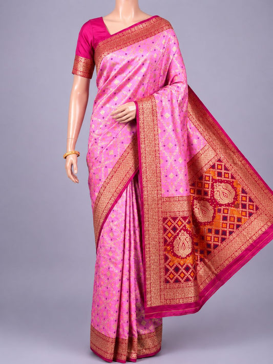 Pink Chiniya Silk