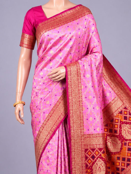 Pink Chiniya Silk