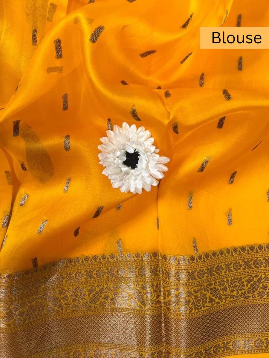 Mustard Yellow Kora Silk