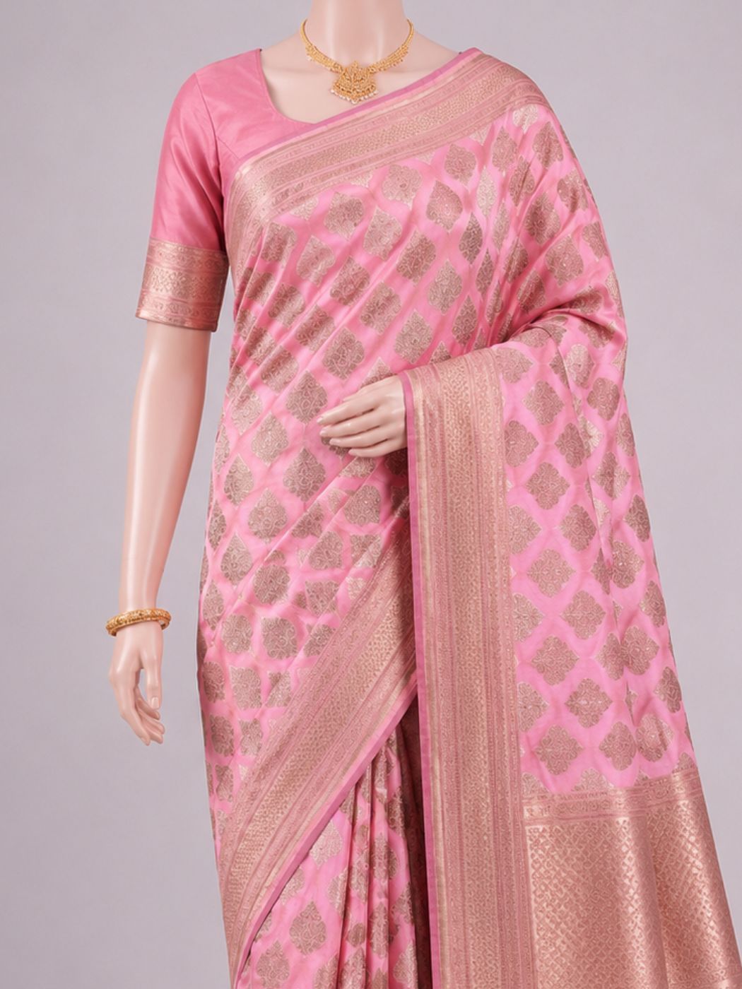Baby Pink Katan Silk