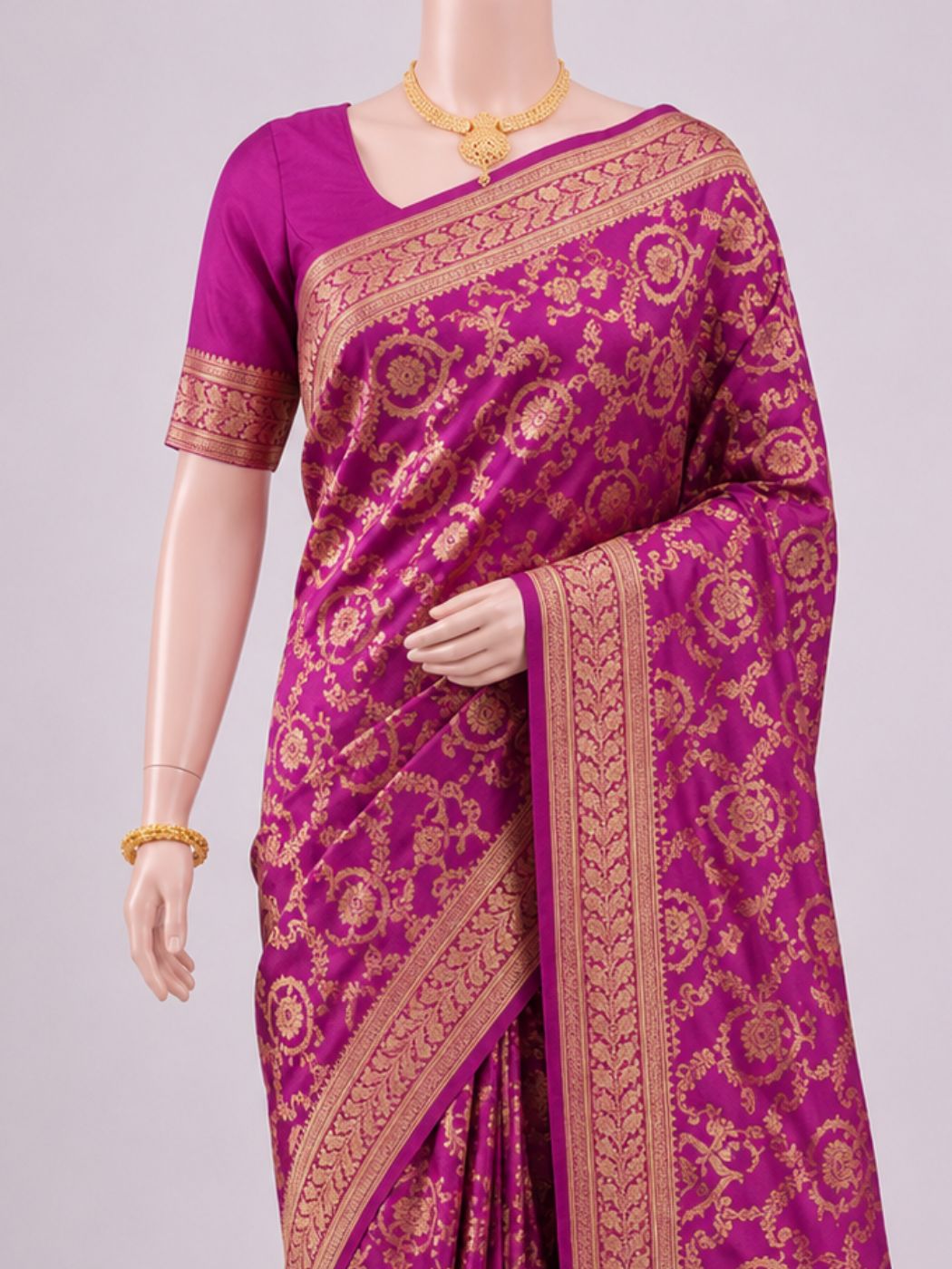 Magenta Katan Silk