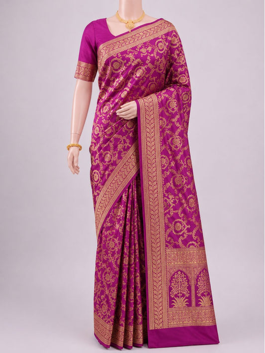 Magenta Katan Silk