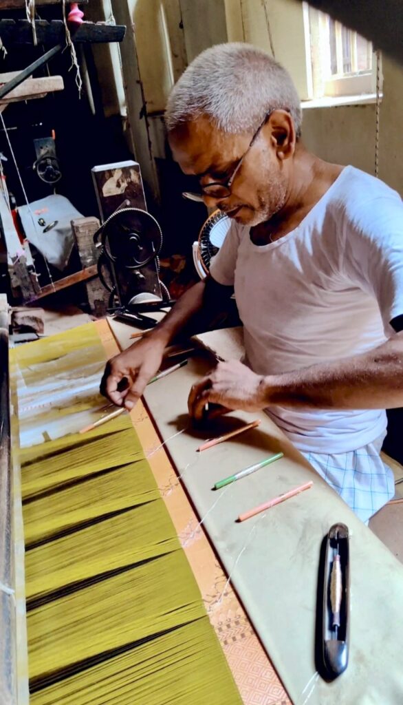 Weaving in process