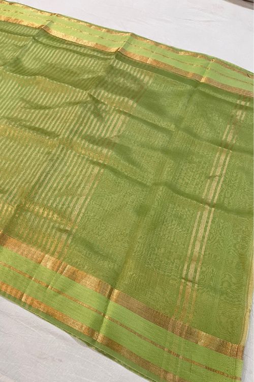 Green Kora-Tissue Silk Saree