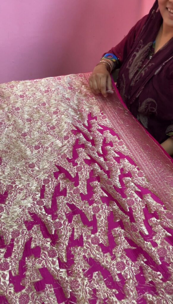 Cutting Work done by Woman of Weaver Family
